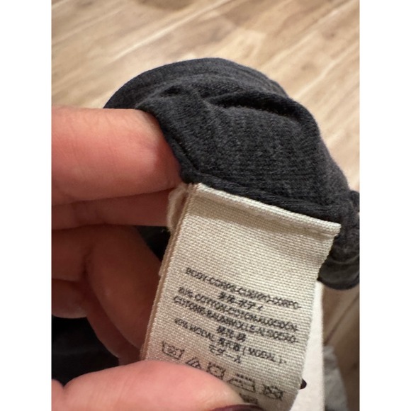 We the free  Distressed Charcoal Gray Tie Back Tunic flowy Top Casual Boho v2 - Picture 3 of 3